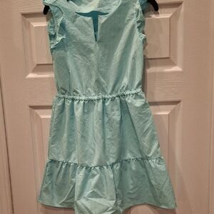 Vineyard Vines Aqua Striped Girls Dress
